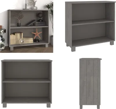 Produktbild von vidaXL Sideboard HAMAR Hellgrau 85x35x80 cm Massivholz Kiefer - Sideboard - Sideboards - Holz Sideboard - Massivholz Sideboard