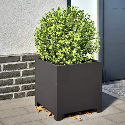 Produktbild von Maison Exclusive - Pflanzkübel 2 Stk. Schwarz 40x40x40 cm Stahl