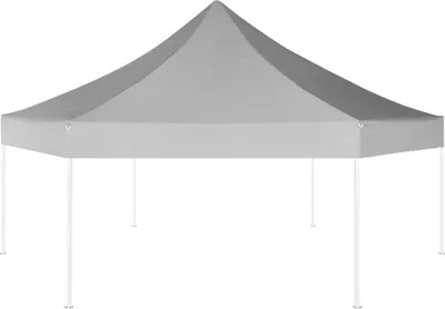 Produktbild von vidaXL Pop-Up-Partyzelt Hexagonal Faltbar Grau 3,6x3,1 m