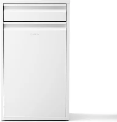 Produktbild von Klarstein Single-Compartment Mülleimer 50L - Edelstahl Abfalleimer Küche Mit Schublade, Wandmontage & Geruchsverschluss, Inkl. Befestigungsmaterial, Weiß