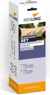 Produktbild von Edelstahl-Montageset quadratisches Schirmtuch Nesling