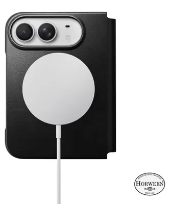 Image de Nomad Traditionnelles, étui en cuir Horween pour iPhone, modèle Duo, couleur noire