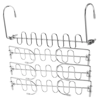 Produktbild von 4er Set Kleiderbügel-Organizer aus Metall, platzsparend und rutschfest für Hemden, Mäntel, Hosen und Röcke