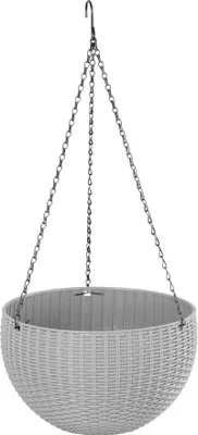 Immagine prodotto di Vaso Strend Pro Modern, sospeso, grigio scuro, 26x16 cm, con catena e gancio
