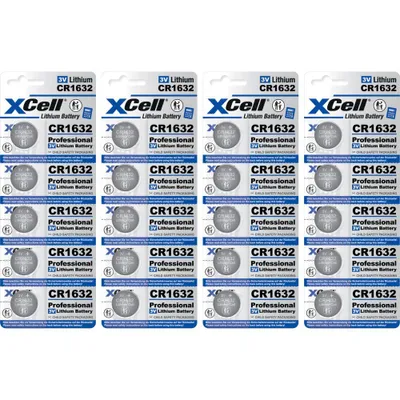 Produktbild von 20x XCell Lithium-Knopfzelle CR1632 3V/130mAh (4x 5er-Blister)