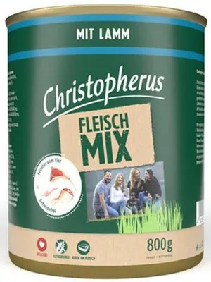 Produktbild von Christopherus Fleischmix, Vollnahrung für Hunde, Nassfutter, 6 x 800 g