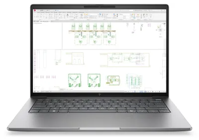 Produktbild von HP DK2Z9ET laptop Copilot+ PC Intel Core Ultra 7 356H 35,6 cm (14") 2.5K 32 GB DDR5-SDRAM 1 TB SSD Wi-Fi 7 (802.11be) Windows 11 Pro AI Workstation, AI PC Silber