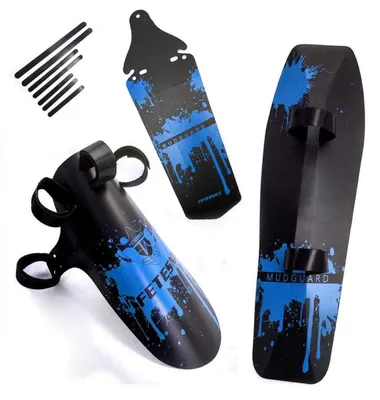 Produktbild von MTB Schutzblech Set 3-teilig, Universal Spritzschutz für Mountainbike 26-29 Zoll, Blau