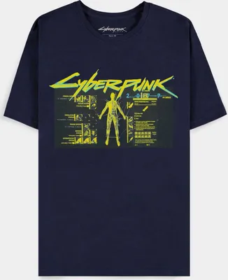 Obrázek produktu pro Cyberpunk 2077 - Vitruvian Man Pánské tričko s krátkým rukávem