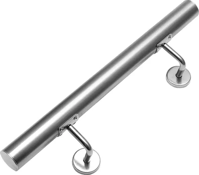 Obrázok produktu pre Bettizia nerezové zábradlie 50 - 200 cm vnútorné a vonkajšie zábradlie Nástenné zábradlie na schody z nerezovej rúrky V2A, s montážnym materiálom, dĺžka: 140 cm