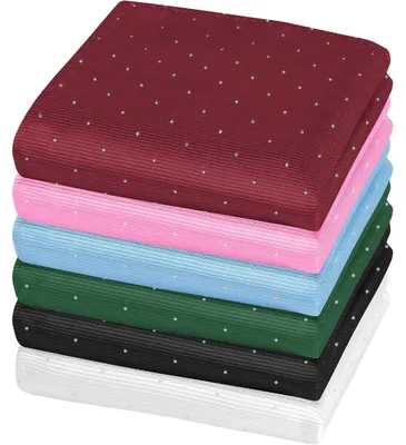 Productafbeelding van Heren zakdoeken, 6 stuks, effen kleur, polyester-zijde, 22x22 cm, voorgevouwen