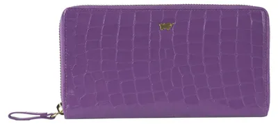 Obrázok produktu pre Portfólio VERONA Limited, zips, 18 priehradiek na karty, fialová farba, dámske, z kože