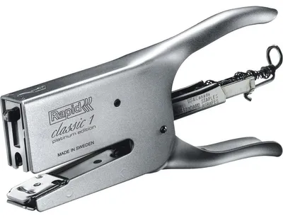Produktbild von Rapid K1, 50 Blätter, Silber, Standard-Clinch, 26/6, 26/8, 26/8+, Metall, 4,6 cm