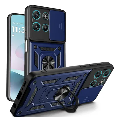 Produktbild von Outdoor Hülle für Motorola Moto G57 / G67 Power Kameraschutz Ring Case Blau