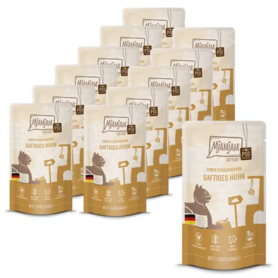 Image de MjAMjAM - Quetschieschie - 12x125g Poulet pur Nourriture humide pour chats Alimentation complète