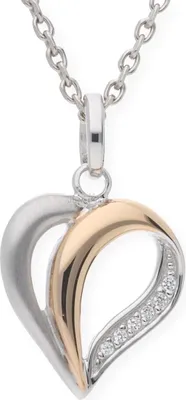 Produktbild von JuwelmaLux Anhänger 925 Silber Herz roségold plattiert JL20-02-0241