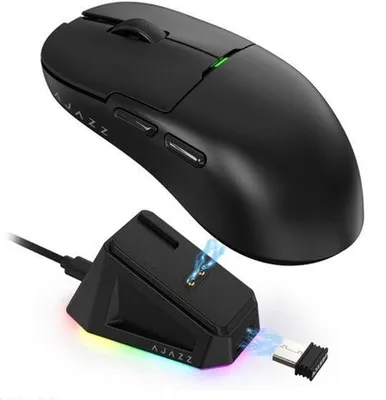 Image de Souris de jeu, taille moyenne, 2,4G et filaire - Capteur 26000 DPI - Noire - Pour PC Windows