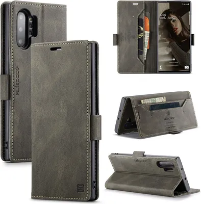 Image de Galaxy Note 10+ Plus Case, RetroPolyuréthaneLeather Case, Stand and Protective Case for Samsung Galaxy Note 10 Plus / Note 10+ Kupfer