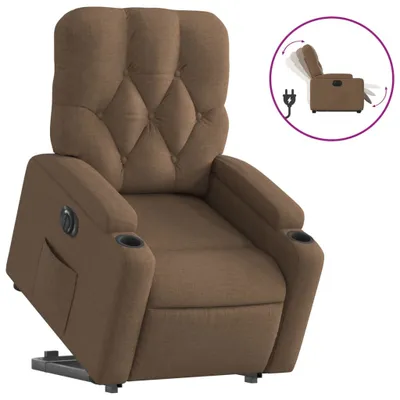Produktbild von vidaXL Relaxsessel mit Aufstehhilfe Elektrisch Braun Stoff