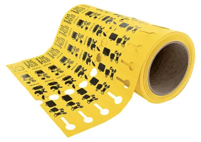 Produktbild von Schlaufenetikett Gepäckabgabe Gelb - 500 Stück