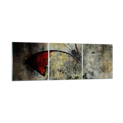 Produktbild von Bilder auf glas - Schmetterling Abstraktion - 90x30cm - Glasbilder - Wandbilder - Kunstdruck - zum Aufhängen bereit - Wanddekoration aus Glas - Glas Bilder - Wandbild auf Glas - GCA90x30-3678