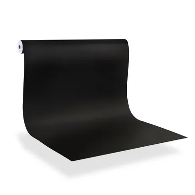 Produktbild von Klebefolie Uni Matt Schwarz Möbelfolie Dekofolie - Küchenfolie Schrankfolie Tischfolie - 45 x 1 m