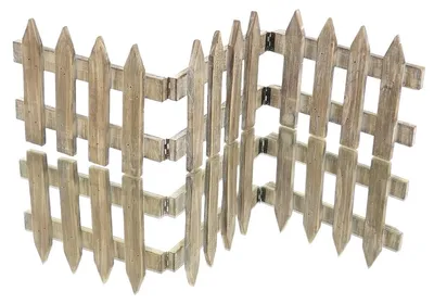 Produktbild von POSIWIO Zaun Braun klappbar mit 4 Scharnieren 60 cm - Spießtanne