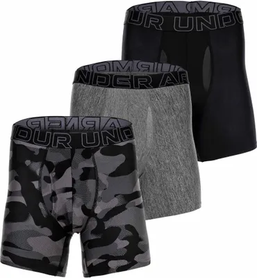 Three pairs of men's boxer briefs are displayed.