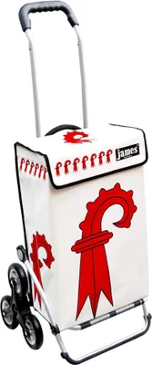 Produktbild von James Einkaufstrolley - BASELLAND - stabiler Einkaufswagen mit individuellem Design - mehrfarbig: bunt in Ausführung: Royal-Treppensteiger