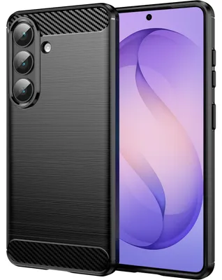 Produktbild von Hülle für Samsung Galaxy S26+, Carbon-Faser TPU Silikon Stoßfest Schutzhülle Schwarz