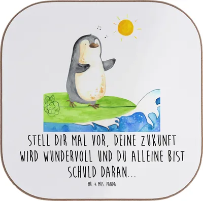 Produktbild von Mr. & Mrs. Panda Untersetzer für Gläser Mutig zu sich selbst stehen - Weiß - Geschenk, Trost, Potenzial, Tischschoner, Zuversicht, Selbstvertrauen, Vertrauem, Coaster