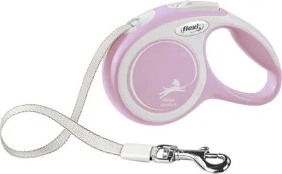 Produktbild von Flexi New COMFORT, Hund, Rückziehbare Leine, Pink, Weiß, Band, 15 kg, Einfarbig