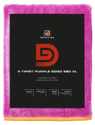 Immagine prodotto di asciugatrice in microfibra. X-TWIST PURPLE XL 580GSM 60x90cm