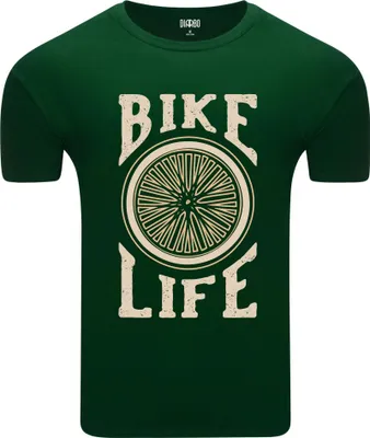 Produktbild von Diarbo Herren T-Shirt mit Fahrradliebhaber Druck Fahrradleben Dunkelgrün Gr.L