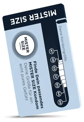 Produktbild von Mister Size Condom Sizer - in deutsch - schnell & leicht die passende Kondom-Größe finden