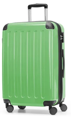 Produktbild von HAUPTSTADTKOFFER - Alex - Hartschalen-Koffer erweiterbarer Trolley glänzende Hartschale Aufgabegepäck Rollkoffer Reisekoffer, 65 cm, 74 Liter,Grün