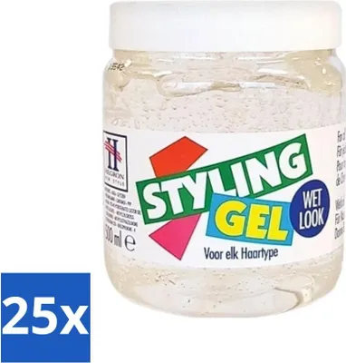 Zdjęcie produktu dla Hegron - Żel do stylizacji - Wet-Look White - Glossy Finish - 150 ml - Value Pack - 25 szt