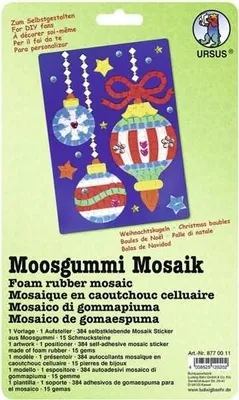 Produktbild von Moosgummi Mosaik Weihnachtskugeln
