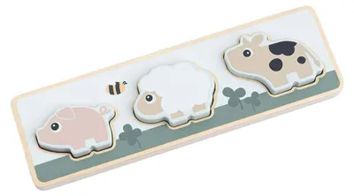 Immagine prodotto di Puzzle sensoriale della fattoria dei cervi, 3 pezzi.