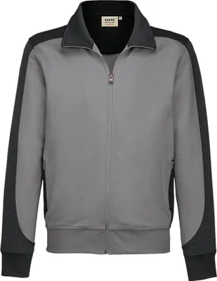 Produktbild von HAKRO Sweatjacke Contrast Performance #477 Gr. 6XL titan/anthrazit