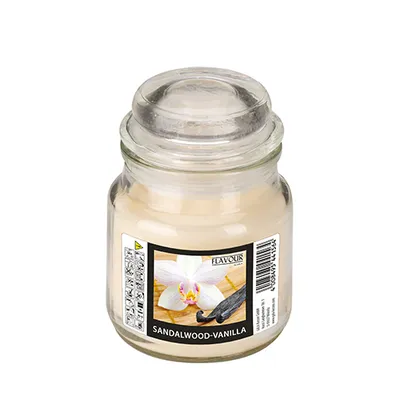Produktbild von Papstar Duftkerzen im Glas, Sandalwood-Vanilla, Ø 63 mm · 85 mm, "Flavour", 6 Stück