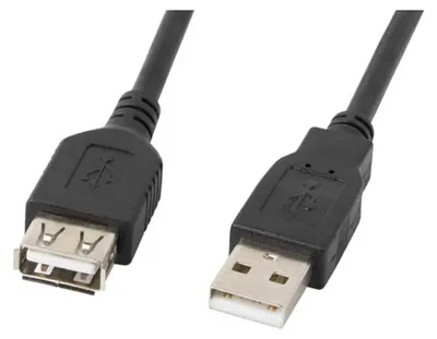 Obrázok produktu pre Lanberg CA-USBE-10CC-0050-BK, 5 m, USB A, USB A, USB 2.0, 0,48 Gbit/s, Čierna
