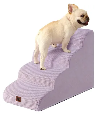 Immagine prodotto di Scala per cani, 4 gradini, altezza 50 cm, color lilla chiaro, dimensioni 40x72x50 cm