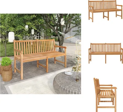 Produktbild von vidaXL Gartenbank 150 cm Massivholz Teak -  Gartenbänke