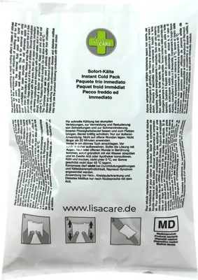 Produktbild von LisaCare Sofort-Kältekompresse 15x21cm - Kühlkompresse - Kühlpack - Einweg Kühlpacks für Erste Hilfe - Sofort Kältekompresse
