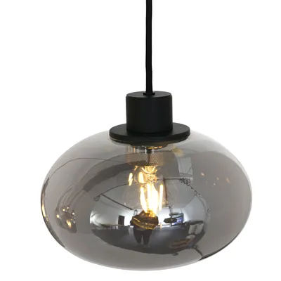 Produktbild von Steinhauer Pendelleuchte Reflexion 8-flammig Schwarz Matt/ Rauchglas 145x30cm