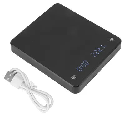 Produktbild von Kaffeewaage, USB-Aufladung, automatische Nulllöschung, hohe Genauigkeit, LED-Digitalanzeige, handgebrüht, mit Timer