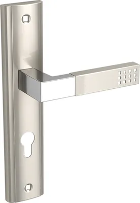 Zdjęcie produktu dla Klamka na wkładkę PRIMA Satyna/Chrom - Drzwi wewnętrzne, 72 mm rozstaw, Montaż w zestawie