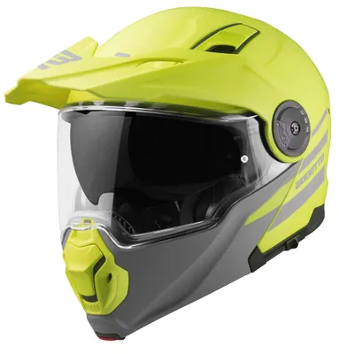 Produktbild von Bogotto FG-102 Duo Fiberglas Enduro Klapphelm, gelb matt, S