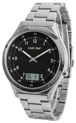 Produktbild von Zeit-Bar Funk-Armbanduhr Herren, mit Datums- und Sekundenanzeige